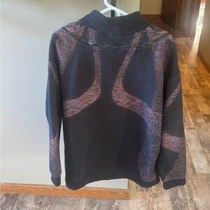 Nike Black and Red Patterned crew neck with zippers